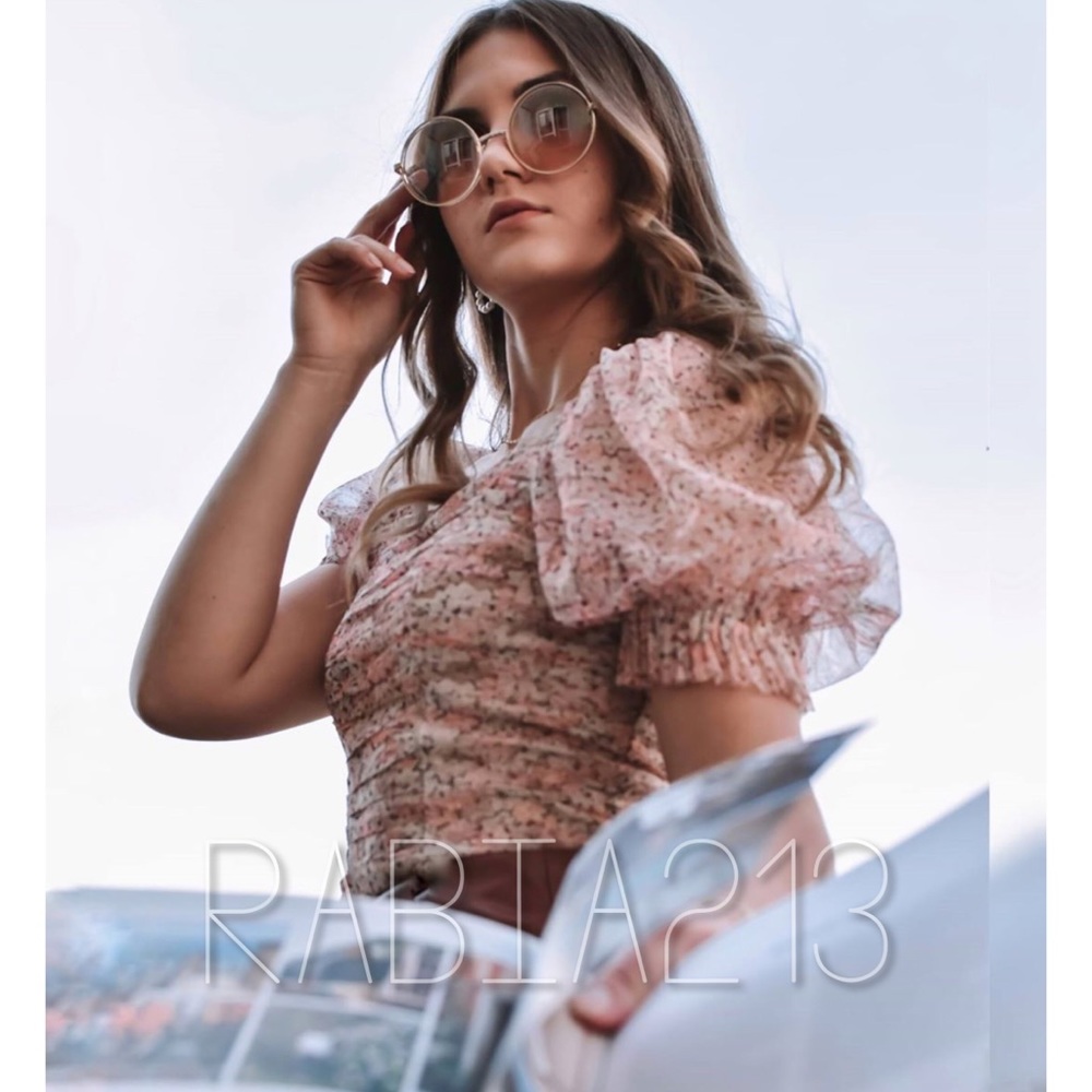 H&M Puff Sleeve Floral Top